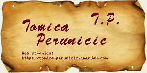 Tomica Peruničić vizit kartica